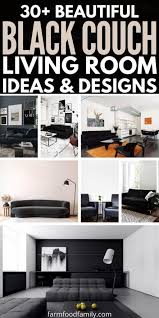 black couch furniture living room ideas
