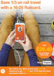 save 12 on a 16 25 railcard now