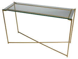Iris Large Console Table Clear Glass