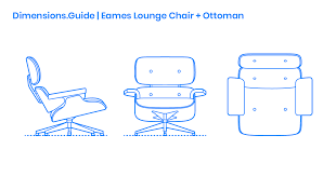 eames lounge chair ottoman dimensions