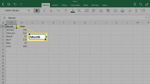 how to create a graph in excel for ipad