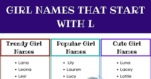 beautiful names that start with l