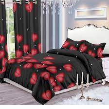 heart design bed sheet bedding sets