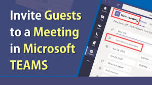 invite guests to a meeting in teams by