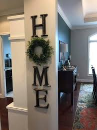 Today's the day you finally lay out that gallery wall. Home Decor Letter Decor H O M E Use A Wreath As The O Diy Decor Signs Love Rustic Farmh Farm House Living Room Easy Home Decor Wall Decor Living Room