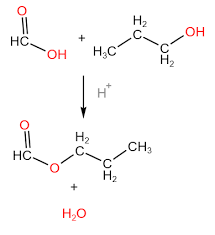alcohol react methanoic acid