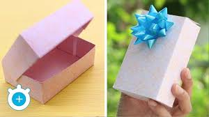 how to make a paper gift box with lid easy