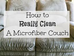 how to clean a microfiber couch using