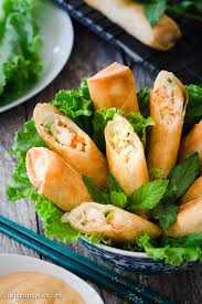 Strawberry spring rolls with brown rice paper wrapperschow vegan. Crispy Mayo Seafood Spring Rolls Nem Hai San Delightful Plate