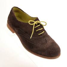 Boden Brown And Green Oxford Lace Up Shoes Womens Size 8 5