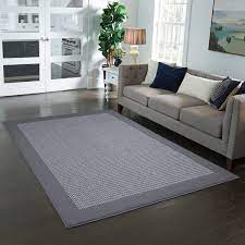 faux sisal gray indoor area rug set