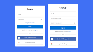 signup form in html css javascript