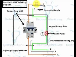 how to wire double pole breaker mcb
