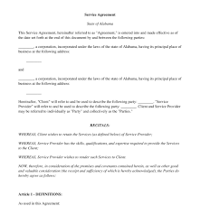 Service Agreement Free Template Word Pdf