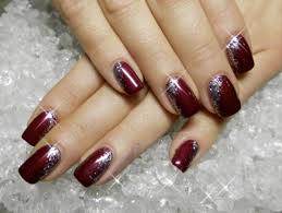 Perfect maroon nail art design for long nails. Maroon Nail Art Ideas