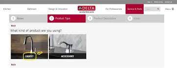 how to find delta faucet s model number