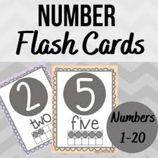 number flash cards numbers 1 20 pre k