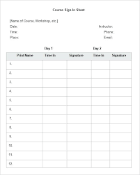 Dental Sign In Sheet Template Blank Sign In Sheets Salary Bill