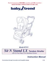 Baby Trend 7311 Sit N Stand Owner