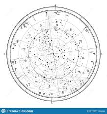Astrological Celestial Map Of Northern Hemisphere Horoscope
