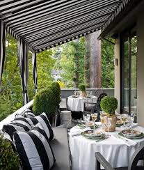 Black And White Outdoor Living Patio