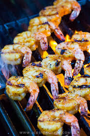 grilled shrimp skewers with honey