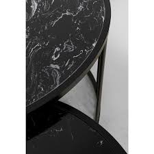 Round Coffee Tables In Black Marble