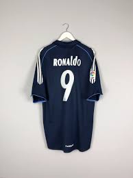 Robinho real madrid jersey 2005/06 home medium shirt mens camiseta adidas ig93. Cult Kits Real Madrid Ronaldo 9 2005 06 Away Shirt Xl Adidas