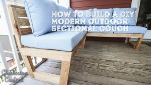 build a diy modern outdoor sectional couch