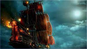 free pirate ship under moon