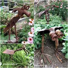 29 Rusty Metal Garden Junk Art Ideas