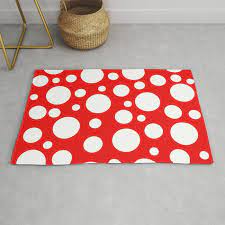 pop art polka dot pattern rug