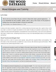 Wood Dust Allergies Research The Patriot Woodworker