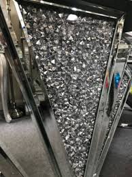 Art Deco Mirrored Silver Crushed