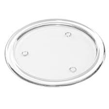 Clear Glass Plate Candle Holder 8 Inch