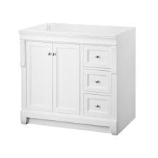 Elimax's solid wood 36 bathroom vanity cabinet white quartz glass vessel sink mo overall dimension:37(94 cm). Home Decorators Collection Naples 36 In W Bath Vanity Cabinet Only In White With Right Hand Drawers Nawa3621d The Home Depot Vanity Cabinet Bathroom Vanities Without Tops White Vanity Bathroom