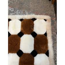 an alpaca fur rug approx 140cm x 108cm