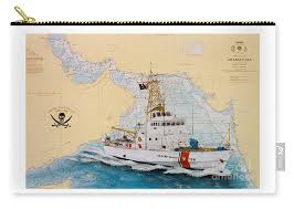 Uscgc Baranof Nautical Chart Cathy Peek Carry All Pouch