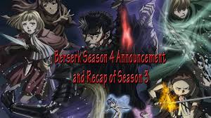 Berserk season 3 release date as of the last update, gemba, nbc universal, or any company related to the production of the anime has not officially confirmed the berserk season 3 release date. Berserk Season 4 Announcement Youtube
