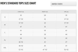 Nike Size Chart Mens Clothing Prosvsgijoes Org