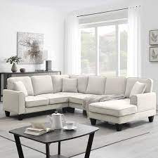 Modern U Shaped Sectional Sofa With