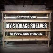 diy 2x4 shelving for garage or basement