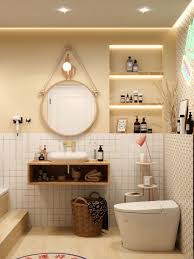 calm and relaxing beige bathroom idea