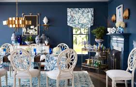 This industrial dining space is made so much chicer with the inclusion of navy walls. 20 Blue Dining Room Ideas Photos Home Stratosphere