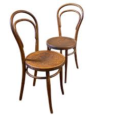 pair of j j kohn bentwood bistro chairs