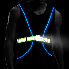 Led Running Reflective Vest Safety Night Light Usb Rechargeable Cycling Multicolored Fiber Optics Suit Women Men Kids Adjustable Light Weight Gear For