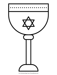 Glue a craft stick to the back of each. Kiddush Cup Coloring Page Free Printable Pdf From Primarygames