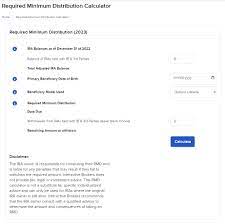 required minimum distribution calculator
