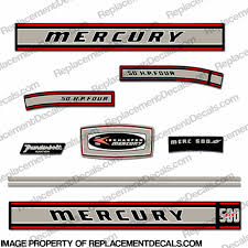 mercury 1967 50hp ss outboard engine decals