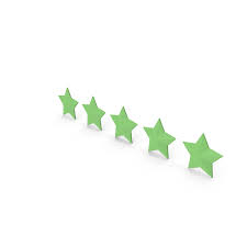 green 5 star rating symbol png images